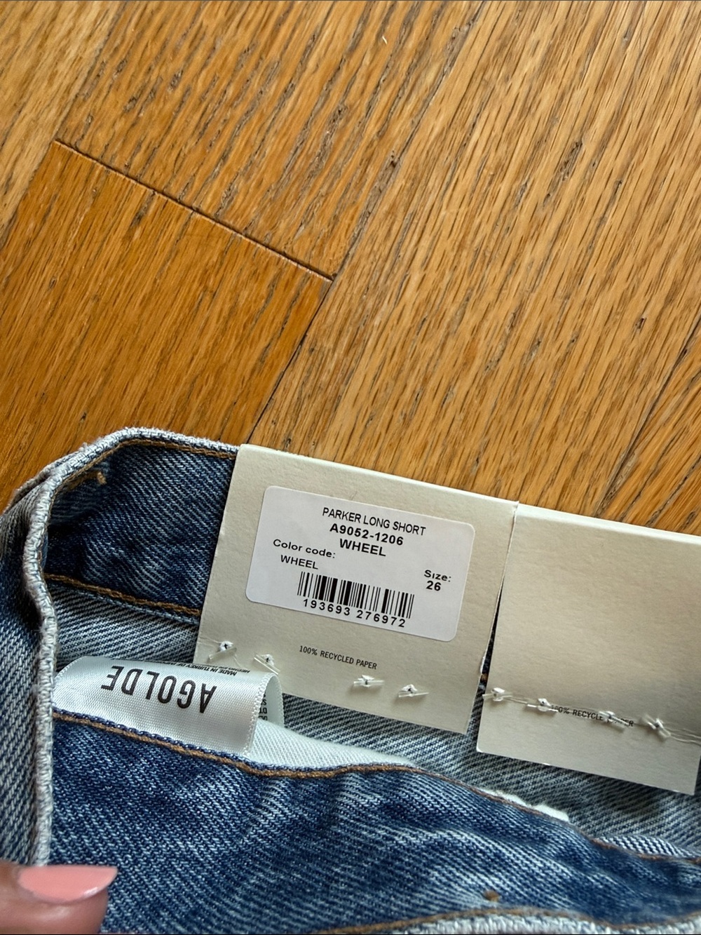 Agolde Parker Long Short NWT Size 26 - Picture 4 of 6